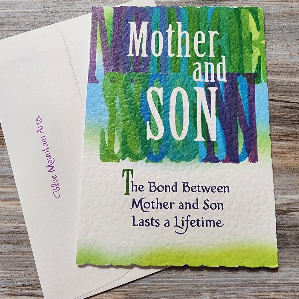 Blue Mountain Arts Mother and Son Greeting Card Stephanie Douglass Poem Envelope